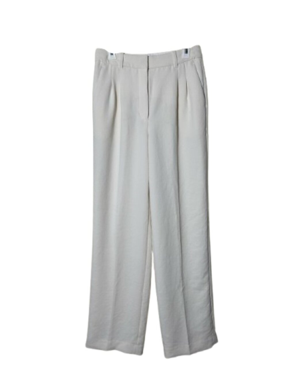 Aritzia Wide-Leg Cream Trousers